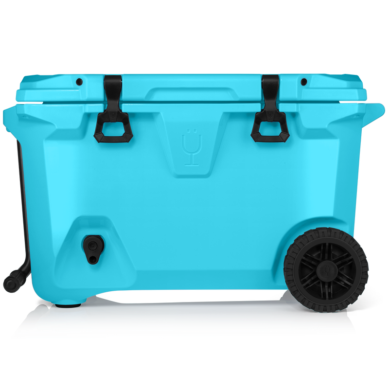 Br Tank 55-Quart Rolling Cooler | Electric Blue - Smooth Pack