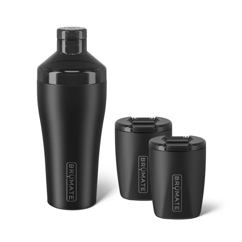 Cocktail Shaker + Rocks Bundle | Matte Black | 22/12oz - Active Bottle-Starter