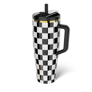 Era Flip 40oz | Black & White Checker - Portable Drink