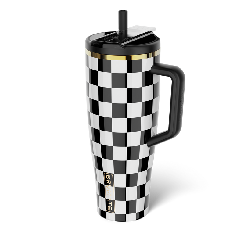 Era Flip 40oz | Black & White Checker - Portable Drink