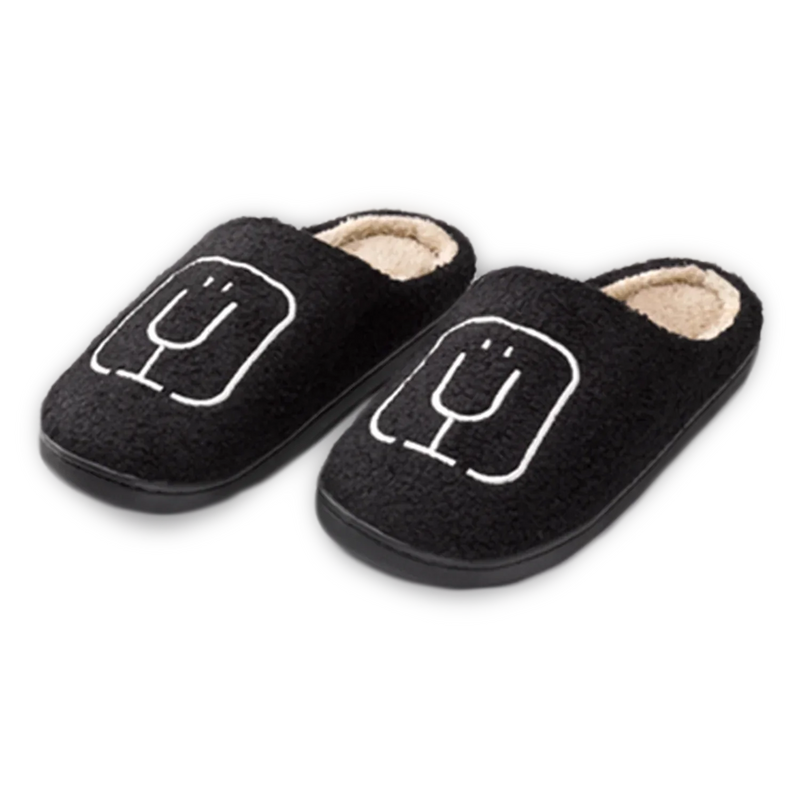 BruMate Fuzzy Slippers | Black - Reliable Essential