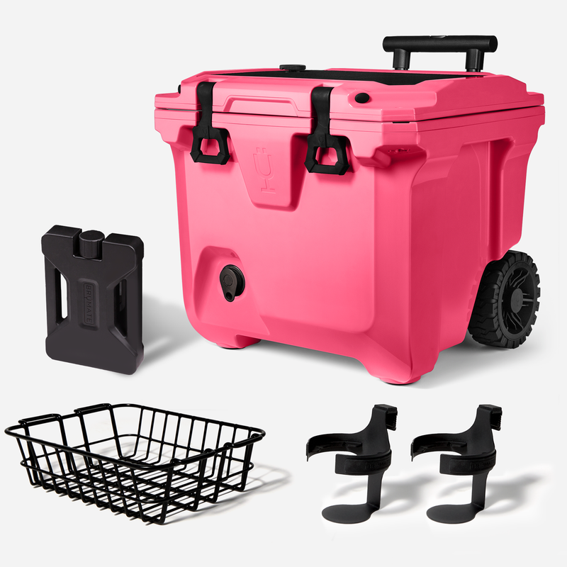 Br Tank 35-Quart Ultimate Day Trip Cooler Bundle | Neon Pink - Smart Drink-Set