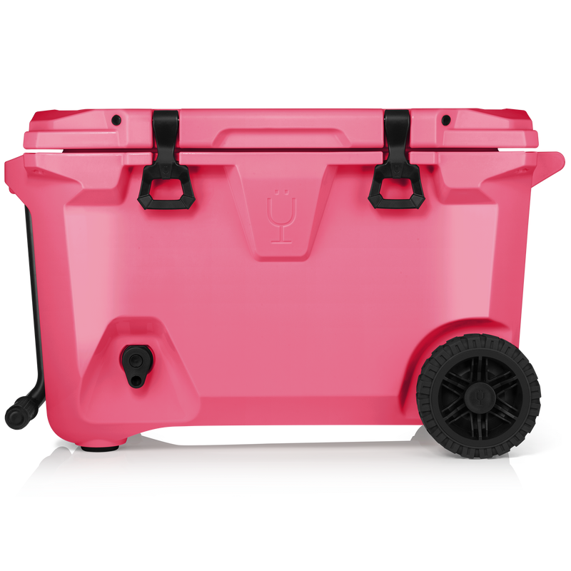 Br Tank 55-Quart Rolling Cooler | Neon Pink - Trail Roadtrip