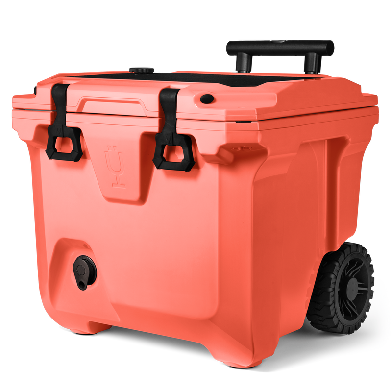 Br Tank 35-Quart Rolling Cooler | Papaya - Daily Haul