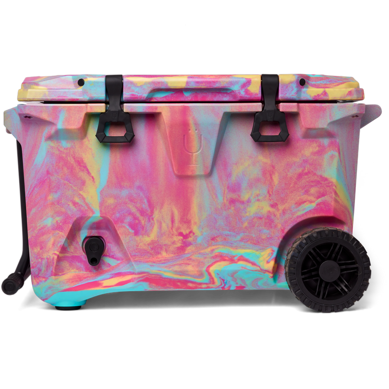 Br Tank 55-Quart Rolling Cooler | Rainbow Swirl - Bright Outdoor