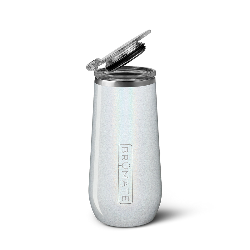 Champagne Flute | Glitter White | 12oz - Everyday Hydration